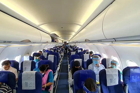Passenger compartment inside an aircraft