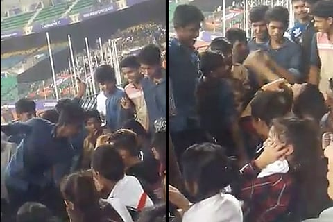 Video: Man harasses north eastern woman at Chennai football stadium, spectators gawk