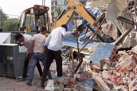 Nanda Kumar's property being razed