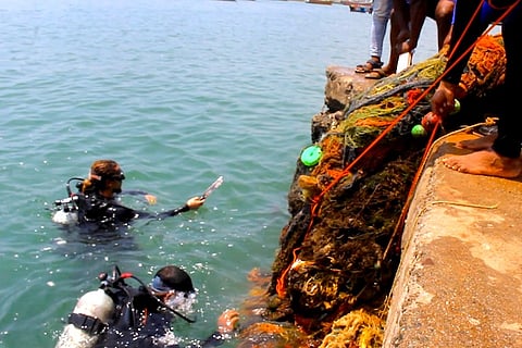 400 kg of ‘ghost nets’ removed from the Kerala seabed in just 90 minutes