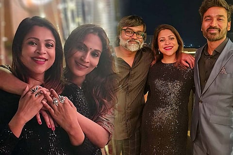 Dhanush and his family celebrating