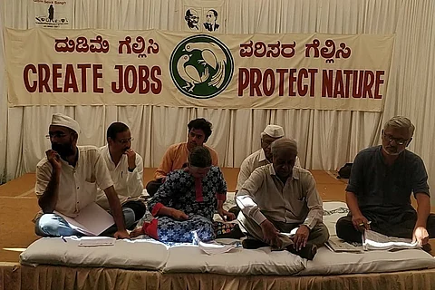 Gandhians re-enact 'satyagraha' in Bengaluru to promote sacred economy