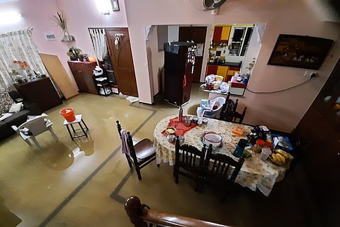 As rains lashed Bengaluru several areas were flooded as water entered houses