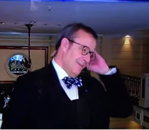Estonian president rips off glasses and earpiece live on air after anchor got his name wrong