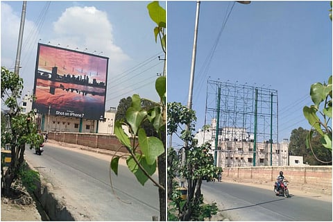 Victory for Bengaluru: Two illegal hoardings for which trees were murdered taken down