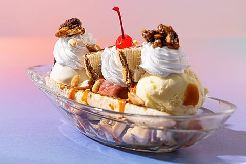 Banana Split Sundae from Smoke House Deli in Bengaluru