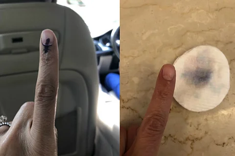 Voters question Election Commission after they realise 'indelible' ink vanishes