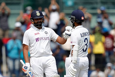Rohit Sharma & Rahane during their partnership