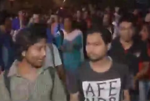 Jadavpur university students raise pro-Afzal, Azadi slogans at rally