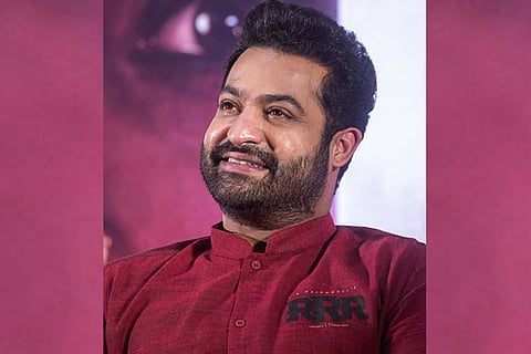 Jr NTR at a press meet in Chennai