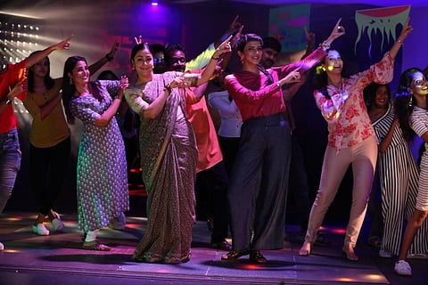 'Kaatrin Mozhi' will feature Jyothika’s version of the popular song 'Jimikki Kammal'