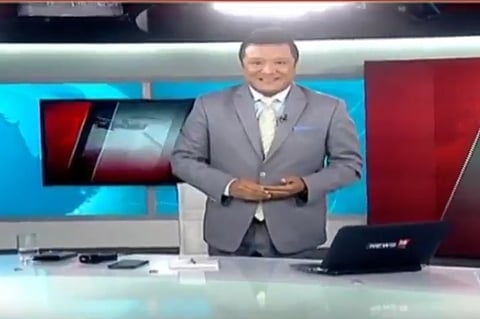 You think anchors don't wear trousers? This journalist's last bulletin was for you