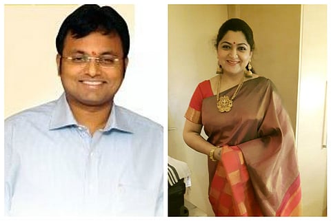 Karti PC says party doesn’t rely on actors, Khushbu hits back "party not dependent on Karti or his dad"
