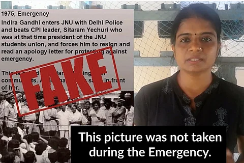 No, Indira Gandhi never ordered police to beat up Sitaram Yechury on JNU campus