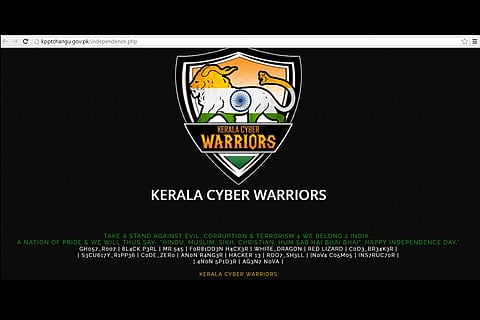 On Independence day, Kerala Cyber Warriors hack 50 Pakistan websites