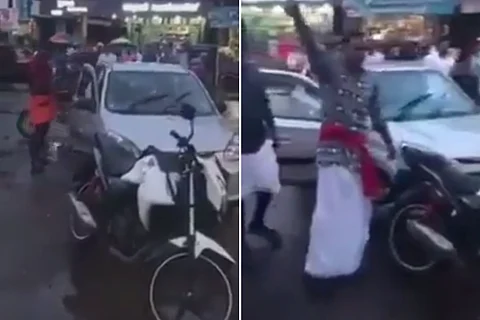 Screengrabs from video of the play in Kerala