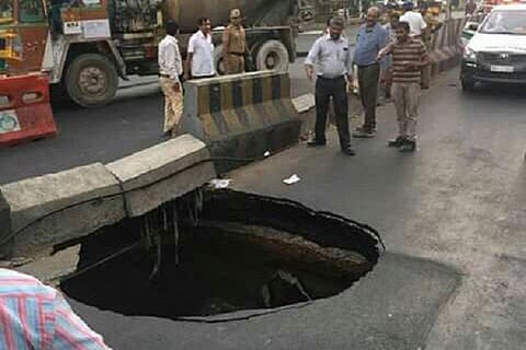 Chennai road cave-in scare continues: Now, massive crater in Kilpauk