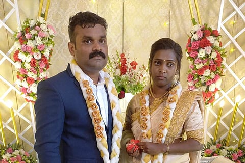 Justin and Vijimol after the wedding