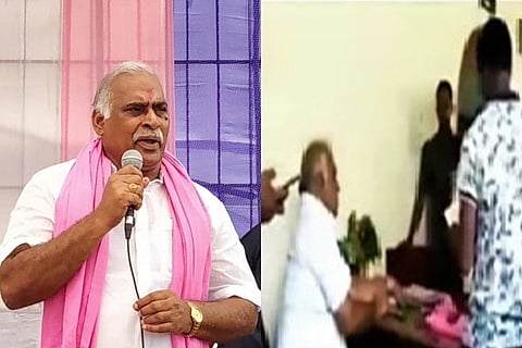 TRS MLA caught on cam telling villagers to accuse forest officials of hitting them