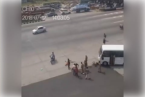 Man killed as speeding police van hits two-wheeler near Coimbatore, wife critical