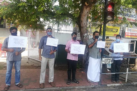 KUWJ protest against Siddique Kappan's arrest