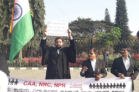 Bengaluru lawyers protest against CAA-NRC-NPR at Karnataka High Court