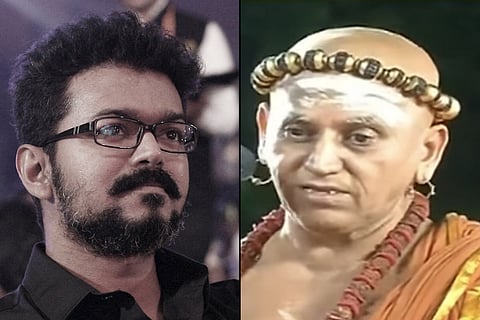 Collage of Actor Vijay and Madurai Adheenam