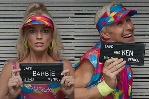 Margot Robbie and Ryan Gosling in Barbie