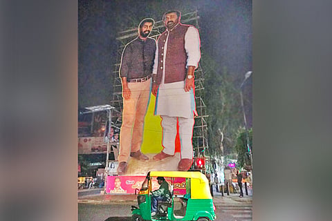 Cong MLA who was against illegal banners now has hoardings of himself across B’luru