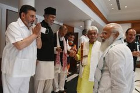 PM Modi Home Minister AMit Shah meeting J K leaders