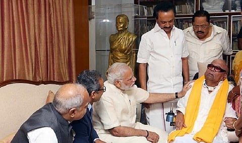 Hours after PM Modi visits Karunanidhi, DMK calls for 'Black Day' on demonetisation