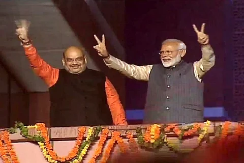 ‘Biggest event in the history of democracy’: PM Modi addresses victory rally