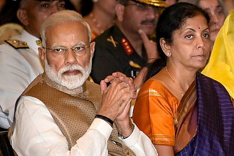 PM Narendra Modi and FM Nirmala Sitharaman