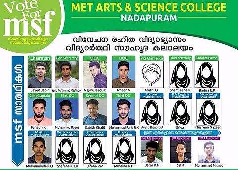 In this 'discrimination free' Kerala college, election posters have faceless women candidates