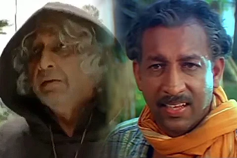 Collage of villain characters of Nedumudi Venu, Kerala actor who died on October 11