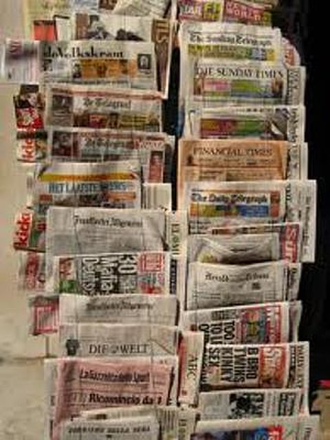 An English newspaper from Chennai that did not have the Jayalalithaa verdict on front page