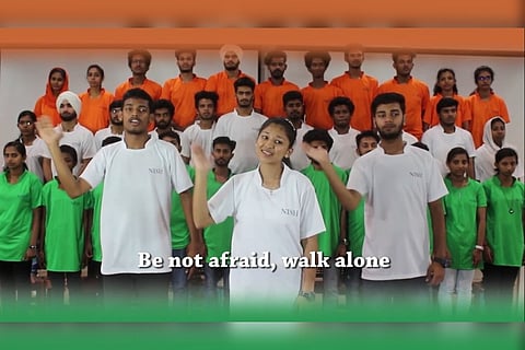 Deaf students in Kerala use sign language to present Gandhi’s favourite bhajans