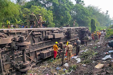 Rescue operations at Odisha train accident site