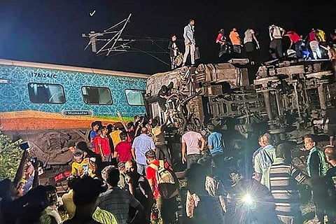 Photo from the accident site it Odisha