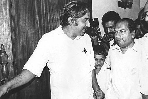 An old photo of Oommen Chandy with AK Antony