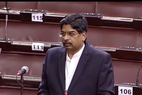 DMK MP P Wilson in the Rajya Sabha.