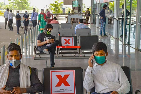 Passengers at Ranchi Airport