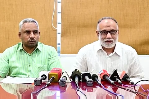 PFI leaders speaking at an event
