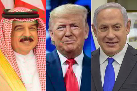 King Hamad bin Isa Al Khalifa, Benjamin Netanyahu and Donald Trump