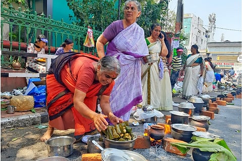 Hearths, pots, Pongala: Thousands of women join annual Attukal Pongala fest in T’puram
