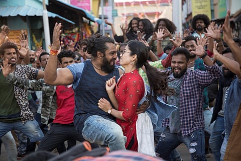 Dhruva Sarja and Rashmika Mandana