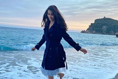 Pooja Hegde on Malpossa beach in Italy