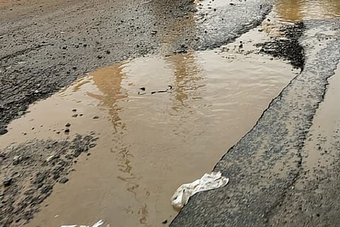 Renovated a month ago, B’luru’s Hennur-Bagalur road already a nightmare for commuters