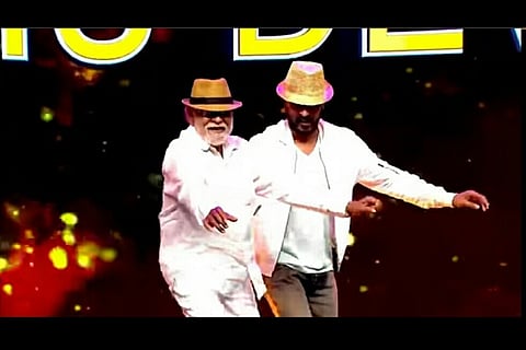 Prabhu Deva and his father swing a leg together on reality TV show