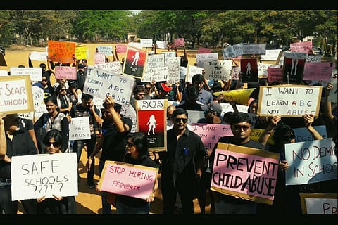 Parents protest in Bengaluru against child sexual abuse at playschool, demand swift action